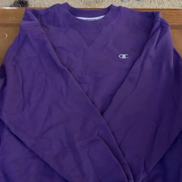 purple crewneck